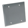 Hubbell-Bell 5175-0 Blank Two Gang Weatherproof Device Mount Cover, Gray