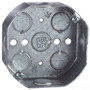 Steel City 54151-1/2 4 x 1-1/2 Inch Steel Octagon Box with 1/2 Inch Knockout