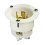 Leviton 2715 30 A, 125/250 V, Flanged Inlet Locking Receptacle, Grounding, White