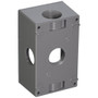 Hubbell-Bell 2-Inch Deep 1-Gang 5 Outlet 18.3 Cubic Inch Weatherproof Box, Gray