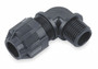 Liquid Tight Connector, 1/2in., 90 deg, Blk