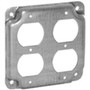 Hubbell-Raco 907C 4" Square Exposed Work Cover, (2) Duplex Receptacles