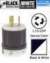 Leviton 2361 Locking Plug, 20A, 125/250V, 3P3W