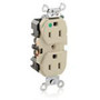 Leviton 8200-I Hospital Grade Duplex Receptacle, 15A, 125V, Ivory