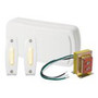 Nutone BK125LWH Wired Chime Kit, Illuminated, 2-Pushbuttons, Surface Mount, Wh