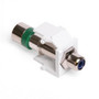 Leviton 40782-RLW QuickPort ; Rg-6 Quad Shield RCA Connector; Snap-In Mount