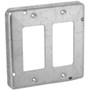 Hubbell-Raco 857 4-11/16" Square Exposed Work Cover, (2) GFCI/Decora Receptacle