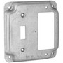 Hubbell-Raco 814C 4" Square Exposed Work Cover, (1) Toggle, (1) Decora/GFCI