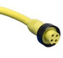 Woodhead Cordset, 4P, Mini-Change, Female, 10A, 600V AC/DC, Yellow, 12'