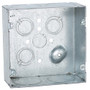 Hubbell-Raco 259 4-11/16" Square Box, Welded, Metallic, 2-1/8" Deep