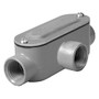 Hubbell-Raco Conduit Body, Type: LT, "R" Series, Size: 1",Die Cast Aluminum