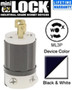 Leviton ML3-P Locking Plug, 15A, 125/250V, 3P3W