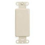 Leviton 80414-T Blank Decora Adapter, No Hole, Plastic, Light Almond