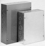 Hoffman ASG12X12X4 Pull Box; 4 Inch Depth, Galvanized Steel, ANSI 61 Gray