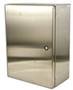 Hoffman Enclosure, NEMA 4X, Hinged Cover, Stainless Steel, 24" x 20" x 8"