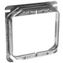 Hubbell-Raco 4" Square Cover, 2-Device, Mud Ring, 5/8" Raised, Drawn, Metallic