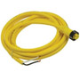 Woodhead Cordset, 2P, Mini-Change, Female, 13A, 600V AC/DC, 12', Yellow