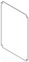 Hoffman CP3624 Panel, Steel, Fits 36.00" x 24.00", 34.20" x 22.20", White