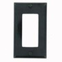 Leviton 80401-E Decora Wallplate, 1-Gang, Thermoset, Black