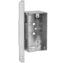 Hubbell-Raco 671 Handy Box, Depth: 2-1/8", 1/2" KOs, A Bracket, Drawn, Metallic