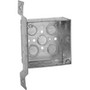 Hubbell-Raco 237 4" Square Box, Welded, Metallic, 2-1/8" Deep, FM Bracket