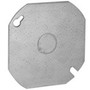 Hubbell-Raco 724 4" Octagon/Round Box Cover, (1) 1/2" Knockout, Drawn, Metallic