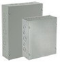 Hoffman ASE8X8X6 Pull Box, Screw Cover with Knockouts, Steel, 8" x 8" x 6", Gray