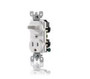 Leviton T5225-W Combination Toggle Switch / Receptacle, 15A, White