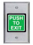 SDC 424U Exit Switch, Single Gang, PUSH TO EXIT, 2", Green Button