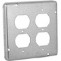 Hubbell-Raco 979 4-11/16" Square Exposed Work Cover, (2) Duplex Receptacle