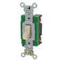 Leviton Single-Pole Toggle Switch, 30A, 120/277V, Ivory, Specification Grade