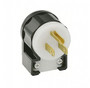 Leviton 5266-CA 15 Amp Angled Plug, 125V, Nylon, Black/White, Industrial Grade