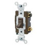 Leviton 54504-2 4-Way Switch, Framed Toggle, 15A, 120/277V, Brown, Side Wired