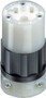 Leviton 5369-C 20 Amp Connector, 125V, 5-20R, Nylon, Black/White