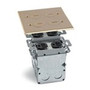 Lew LEWSWB4 Floor Box Assembly, Includes Duplex Receptacle, Brass Floor Plate
