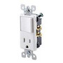 Leviton 5625-W 15 Amp Decora Combination Switch, White