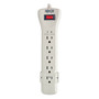 Tripp Lite SUPER-7 Protect It! 7-Outlet Surge Protector, 7 ft. Cord with Right-Angle Plug, 2160 Joules, Diagnostic LEDs, Light Gray Housing