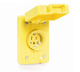 Woodhead 60W47 Outlet Box Cover, 1-Gang, Yellow, Watertite