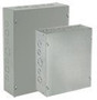 Hoffman ASE18X18X6 Pull Box, Screw Cover with Knockouts, Steel, 18"x18"x6", Gray