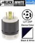 Leviton 2511 Locking Plug, 20A, 3PH Y 120/208V, 4P5W