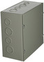 Hoffman ASE8X8X4 Pull Box, Screw Cover with Knockouts, Steel, 8" x 8" x 4", Gray