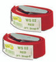 Dottie 2WS02 Web Straps w/ Buckle, 2', Nylon, Red, 2-Pack