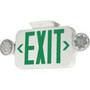 Hubbell-Dual-Lite CCG Combo Emergency/Exit Light, Universal Face, Green Letters