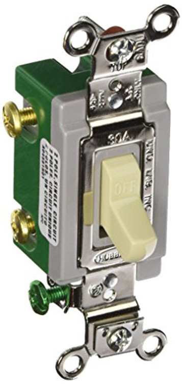 Hubbell Wiring HBL3032I Heavy Duty Grade Two Position Toggle Switch; 30 A,  Ivory JBJ SUPPLY STORE
