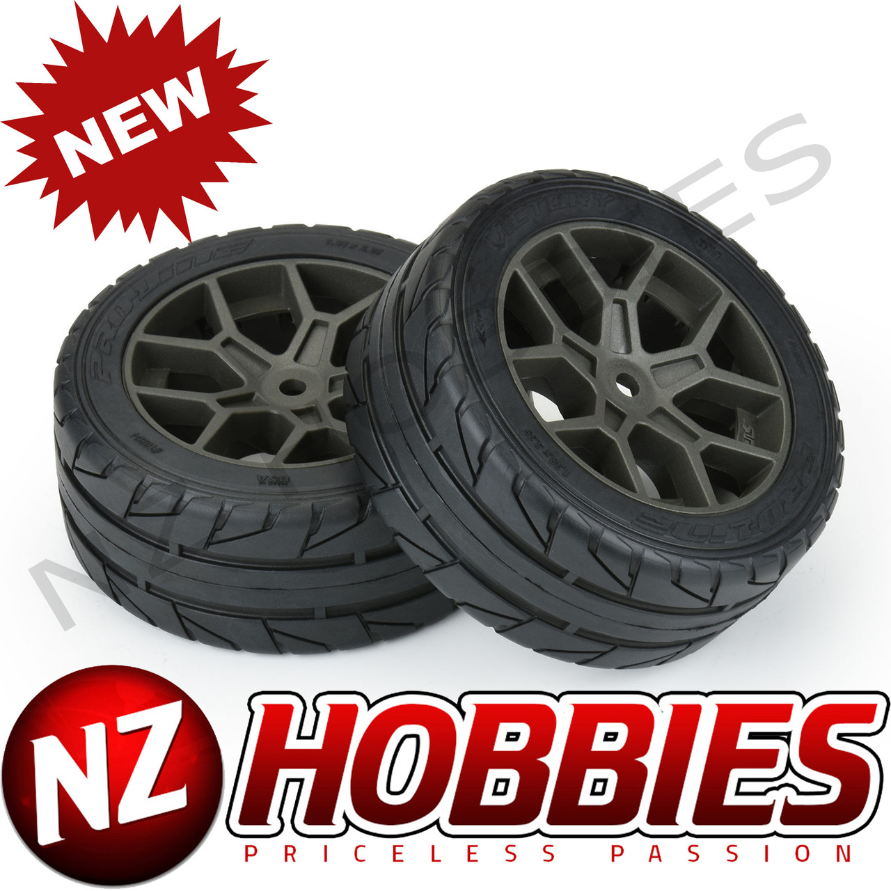 ARRMA DBoots Hoons 42/100 2.9 Pre-Mounted Belted Tires, Silver