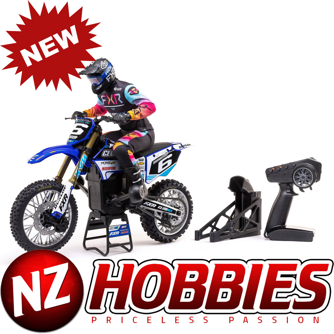 Losi Promoto MX 青 リポ2本付き プロラインタイヤ仕様 1/4 Promoto-MX