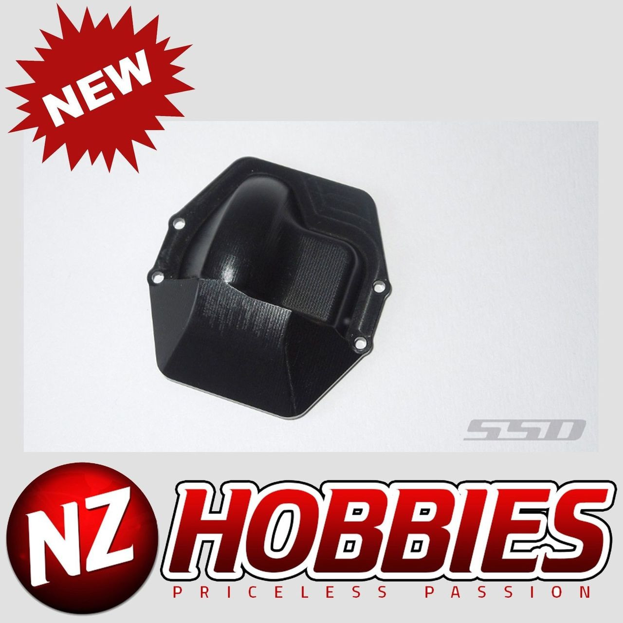 SSD RC Wraith/RR10 HD Differential Cover (Black) (AR60 Axle