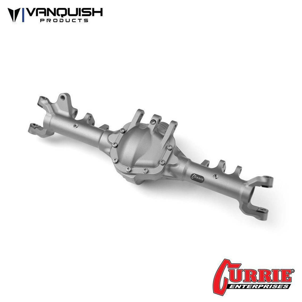 【VANQUISH】　Currie リアアクスル　シルバー　AXIAL レイス用 VANQUISH AXIAL CURRIE ROCKJOCK SCX10-II FRONT & REAR AXLE