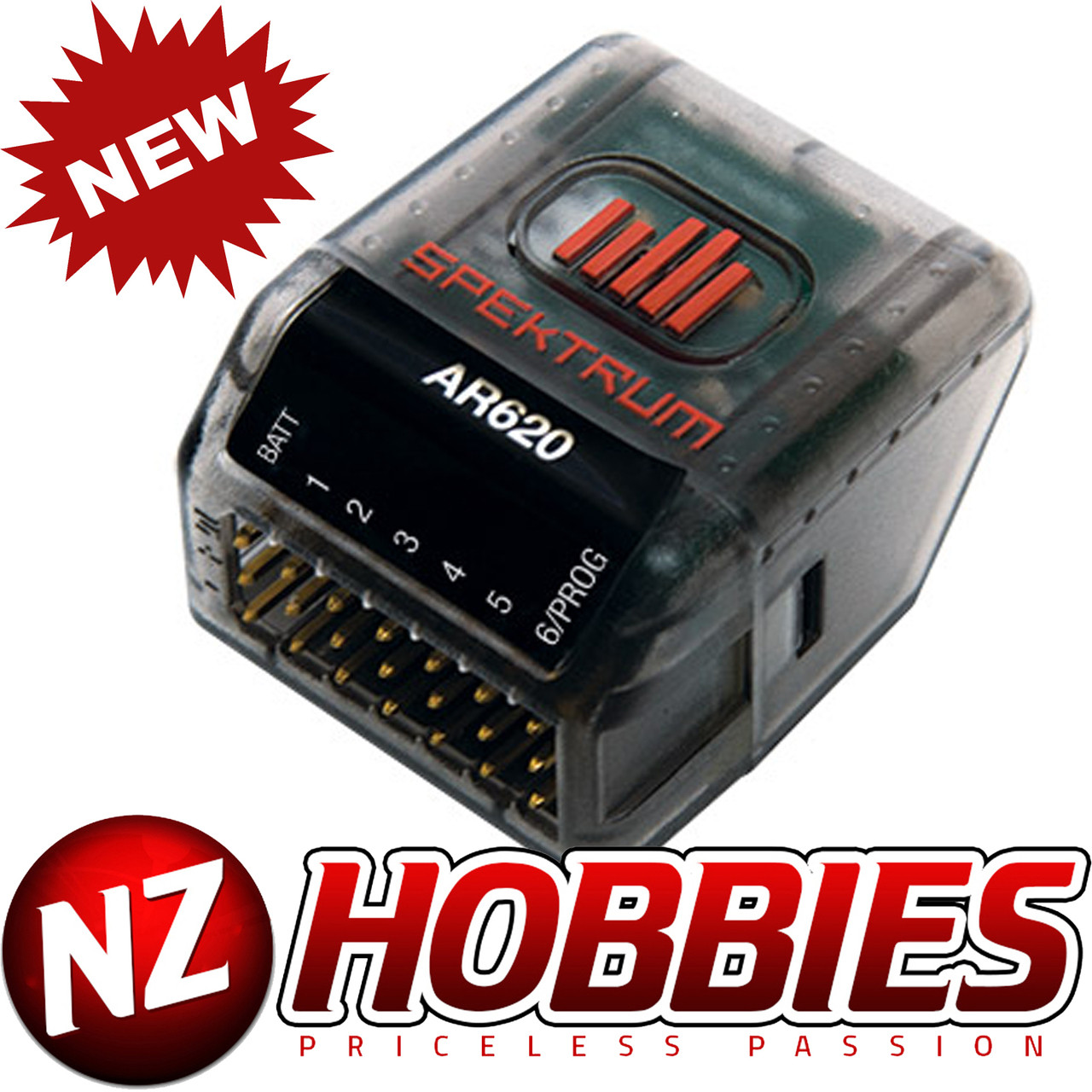 Modelflight - Spektrum AR620 6 Channel DSM-X Sport Receiver Find out more on the AR620  The Spektrum AR620 air receiver is a full-range, 6-channel sport receiver with DSMX/DSM2 compatibility and a