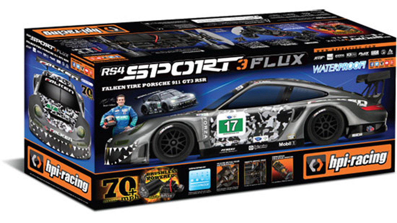 HPI 114350 RS4 Sport 3 Flux Porsche 911 GT3R 1/10 RTR 4WD w/Radio